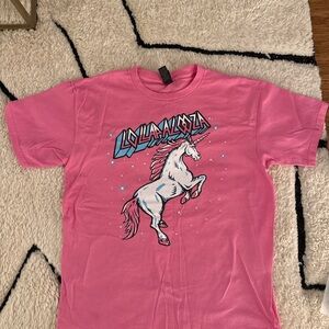 Lollapalooza 2024 Official Unicorn Lineup Tee - Pink